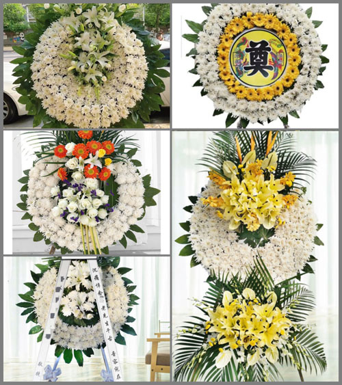 四川成都大邑县王泗镇孟姜村花圈速递